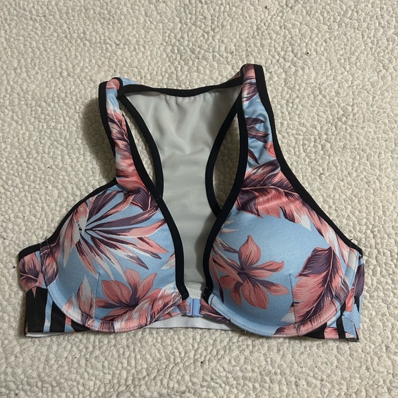 Victoria's Secret Pink and Black Front Closure Push-Up Razorback Bra - Picture 1 of 11